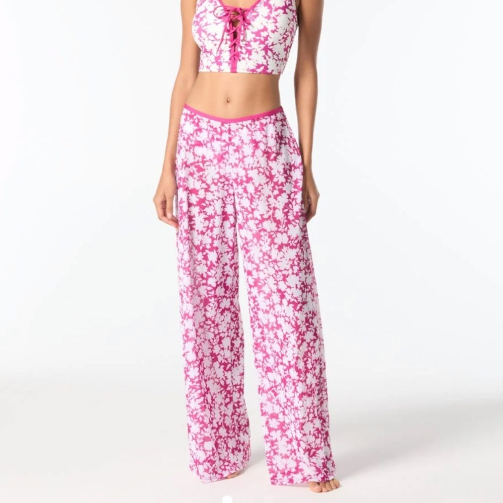 MICHAEL Michael Kors Women's Floral Print Cover-Up Pants. Size M/L. MSRP $94